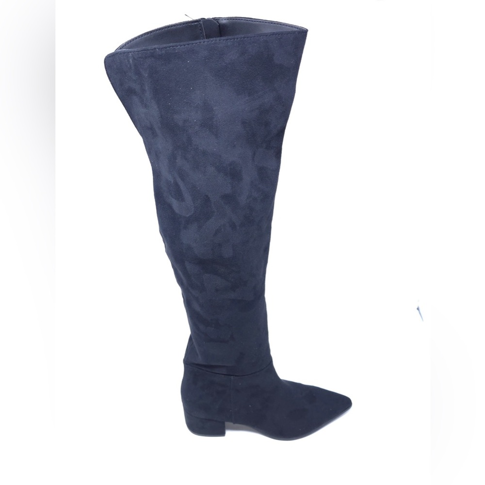 On 34th Gabriella Boots Black Faux Suede Knee High - Picture 3 of 9